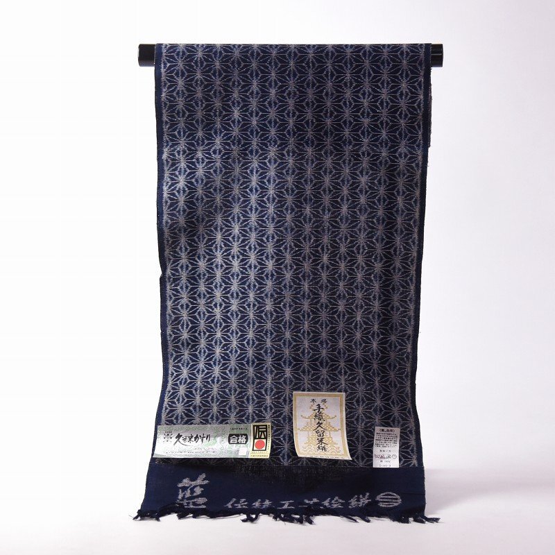 久留米かすり　2枚 楽天市場】【送料込】久留米絣(かすり)はぎれ 紺系 単色【日本製