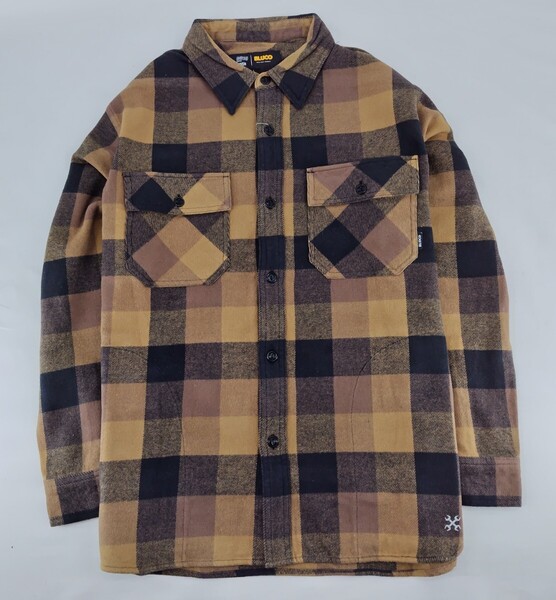 BLUCO WORK GARMENT/ブルコ 155-11-048 BUFFALO CHECK FLANNEL SHIRT(BROWN)サイズL.新品.税込価格.送料無料.