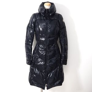 【良品】モンクレール MONCLER JPタグ ダウンコート ネイビー 0 レディース 正規品 5-ZH014