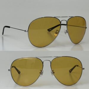 美品!!NUMAER (N)INE ナンバーナイン SIX ティアドロップ サングラス フレーム.シルバー×レンズ.イエロー 廃盤品