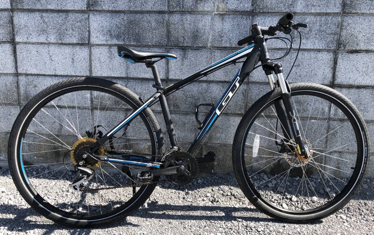値下げ　佐賀　手渡し　27.5インチ MTB ディスクブレーキ GT ジャンク GT アグレッサープロ ダークブルー 安心の制動力 ディスク