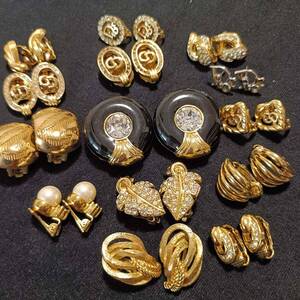 クリスチャンディオール イヤリング ピアス まとめ売り 13ペア 片耳2個 ブランドアクセサリーまとめ売り 1円