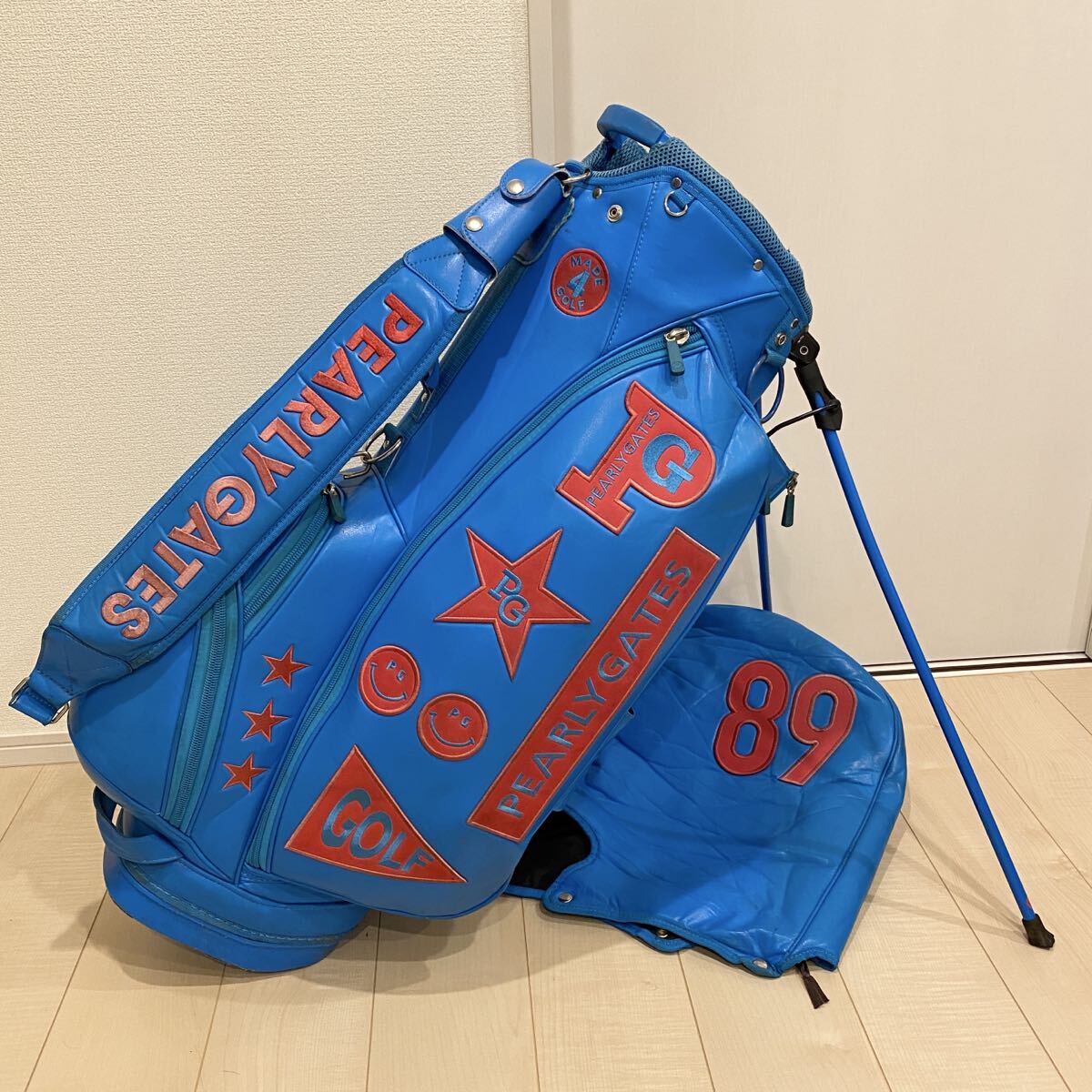 Yahoo!オークション -「青」(パーリーゲイツ) (キャディバッグ