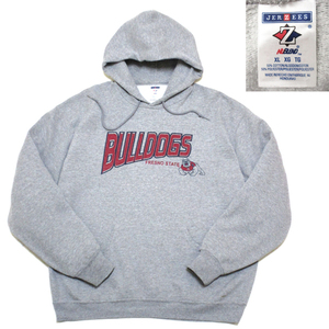 希少 90’s ! ビンテージ JERZEES Russell カレッジ ブルドッグ柄 スウェット パーカー ♪ ランタグ 501xx 大戦 champion リバース spruce