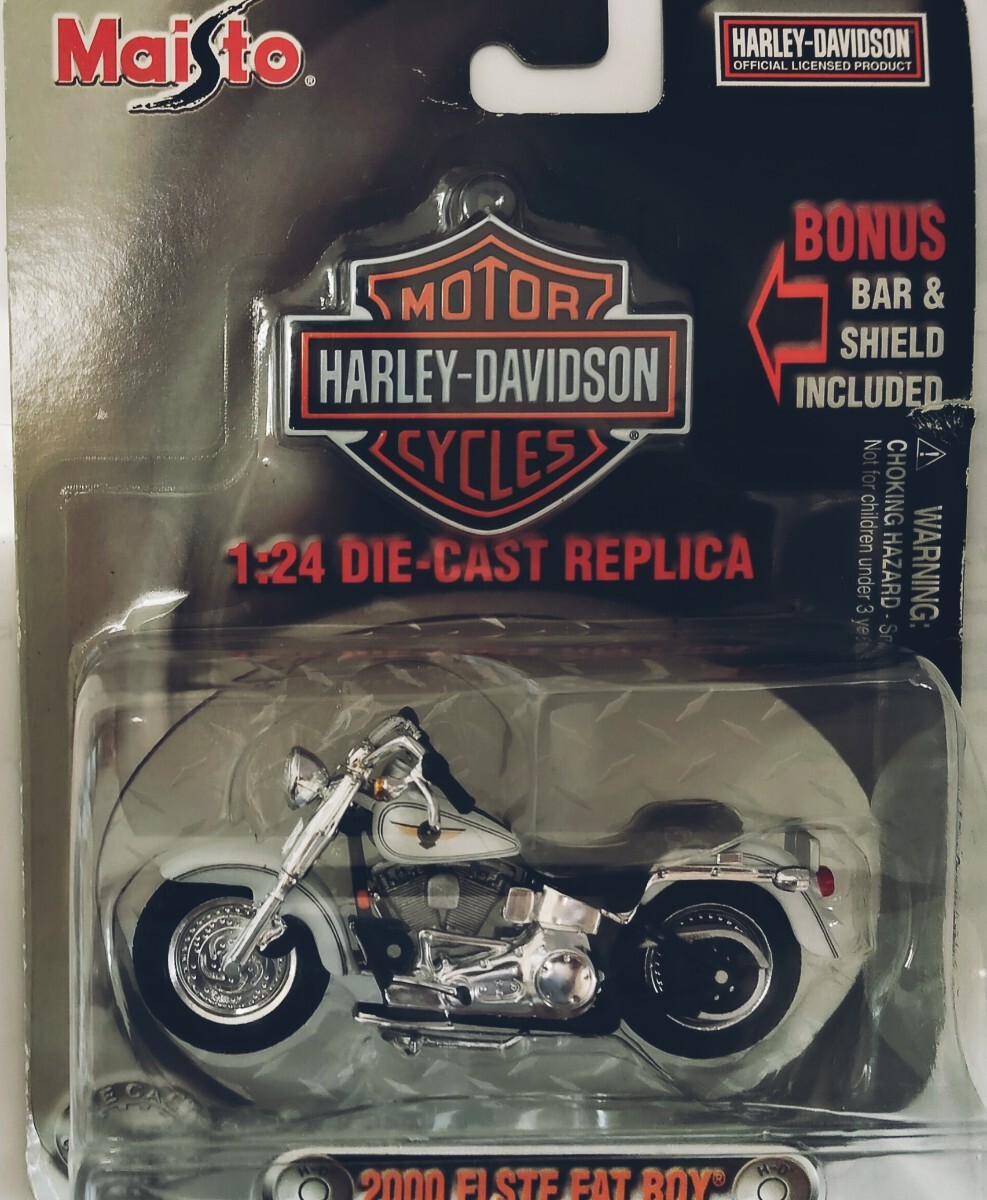 ジャンク　ハーレー ダビッドソン ミニカー マイティ バイク ファットボーイ ジャンク ハーレー ダビッドソン ミニカー マイティ バイク