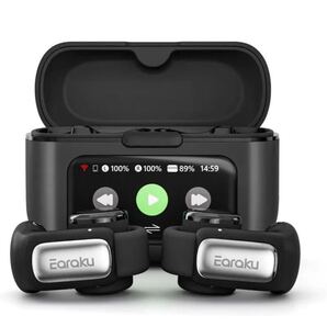 Earaku(イアラク)イヤホン bluetooth オープンイヤーイヤホン【究極の音体験・業界初多機能タッチ AirCuffF301 ブラック