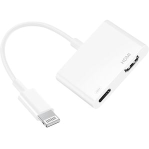 lightning HDMI 変換アダプタ MFi認証大画面 1080PフルHD遅延なし Digital AVアダプタ音声同期出力