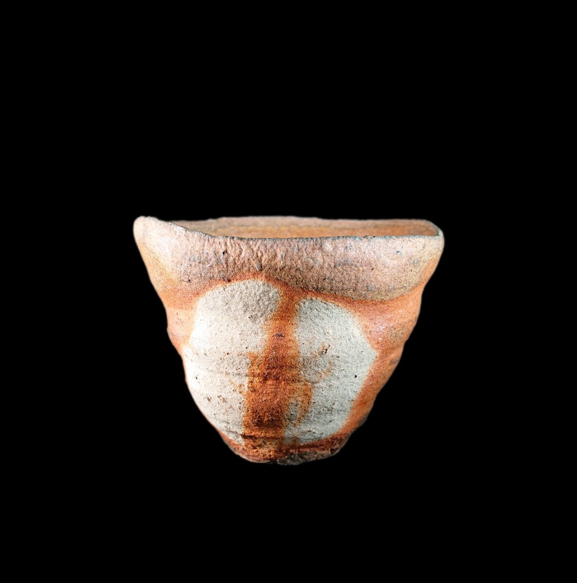 唐津焼 川上清美 唐津馬上盃ぐい呑 共箱 共布 栞全揃い 本物保証