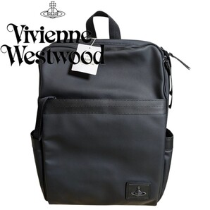 新品 Vivinne Westwood ヴィヴィアンウエストウッド リュック ORBプレート VWH082 黒 メンズ 男性 紳士 社会人 新卒 大学生