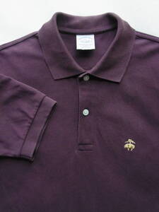 BROOKS BROTHERS Brooks Brothers хлопок олень. . материалы рубашка-поло размер XS SLIM FIT бордо серия
