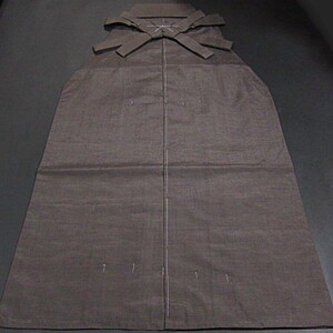 逸品 国内米沢仕立 新品【御仕立上】正絹男物高級無地紬袴 馬乗り型 2尺3寸