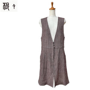 【根々】ベストワンピース/チュニック/ロングジレ★群言堂