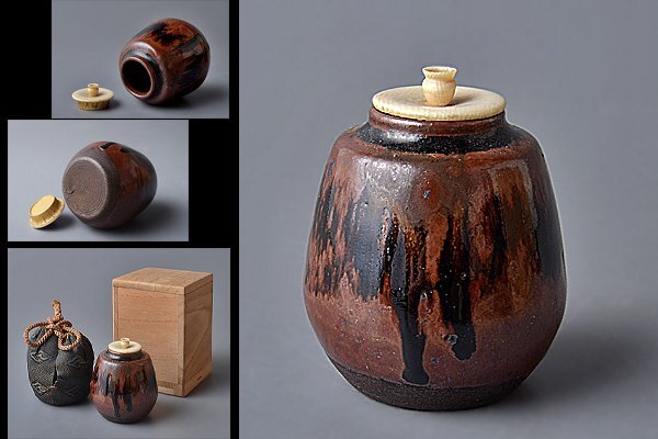 茶道具 唐物 彷古 茶入 仕服 時代箱(RC933) 茶道具 唐物 彷古 茶入 仕服 時代箱(RC933)