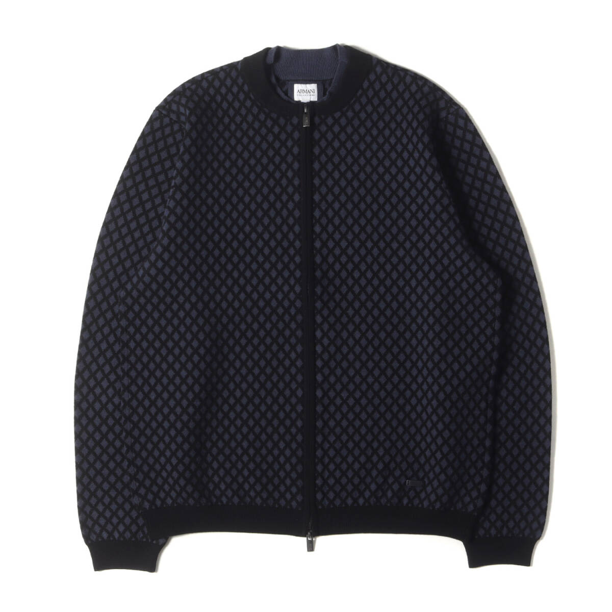 【美品】GIORGIO ARMANI 半袖 ニット イタリア製 ネイビー 45583-1.jpg