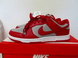 国内正規 NIKE DUNK LOW RETRO ダンクロー レトロ MEIDUM GREY/RED WHITE 灰/赤 US8.5/26.5cm 新品未使用付属全て有り