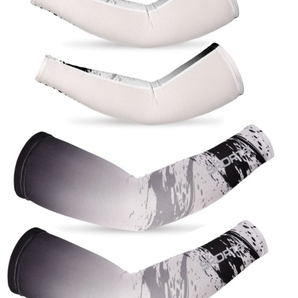 【2組(4枚セット)】アームカバー 腕カバー UVカット 冷感 通気 通気性 日焼け防止 吸汗 伸縮性(サイズ:XL 色:ブラック)