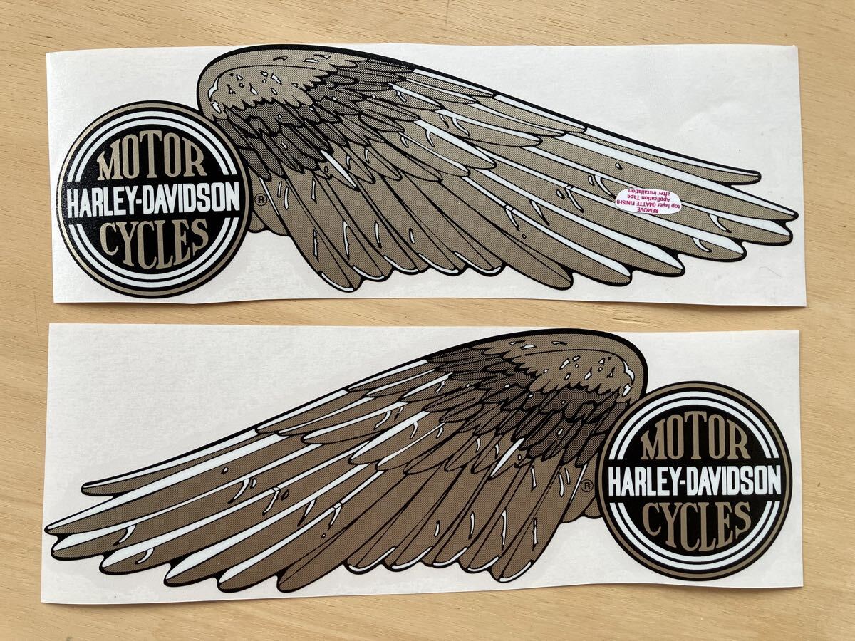 送料無料 激レア 当時物 純正 ハーレー ショベル ウィングデカール アイアン AMF グレー パン ナックル サイドバルブ ビンテージ ② ハーレーダビットソン タンクデカール 純正 ショベル