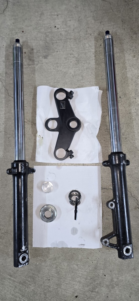 NSR50後期純正フロントフォーク ホンダ NSR50 フロントフォーク 左右 純正 中古 バイク 部品