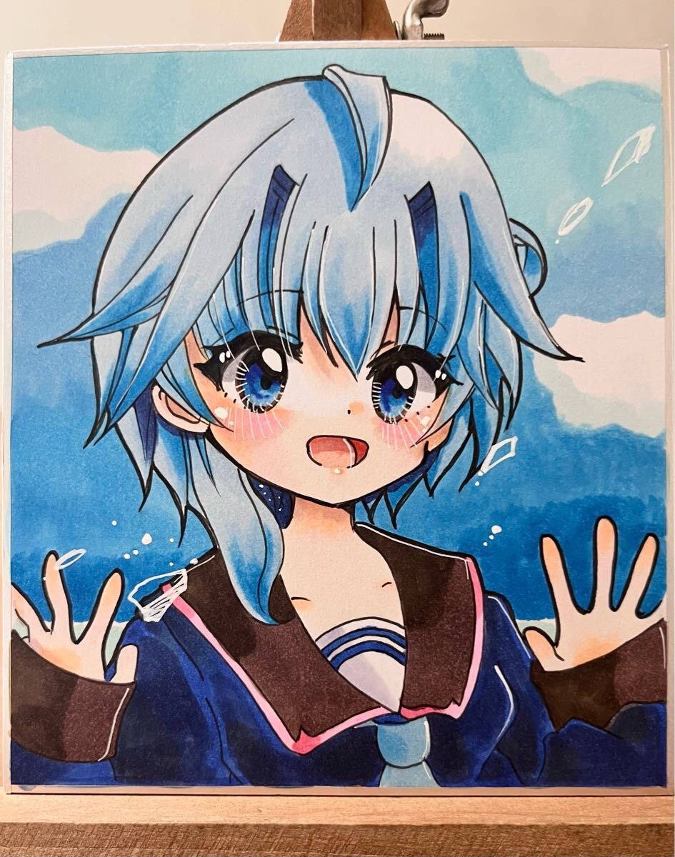 R*様 オリジナル 手描きイラスト 小色紙サイズ オリジナル 手描きイラスト 色紙 （小色紙サイズ） - メルカリ