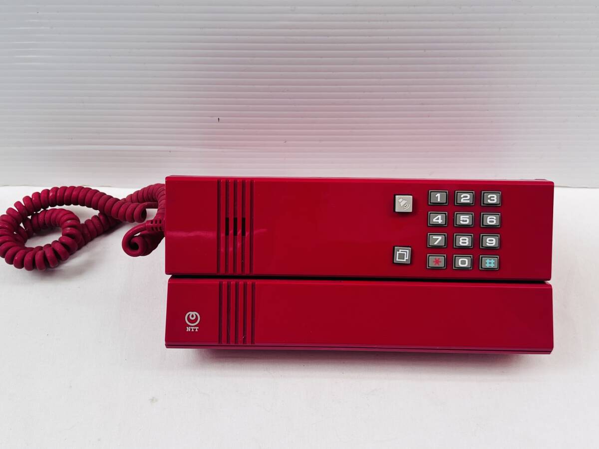レトロ 赤 電話機　昭和　レア 超激レア真っ赤なダイヤル電話600型赤電話美品！新品デッド