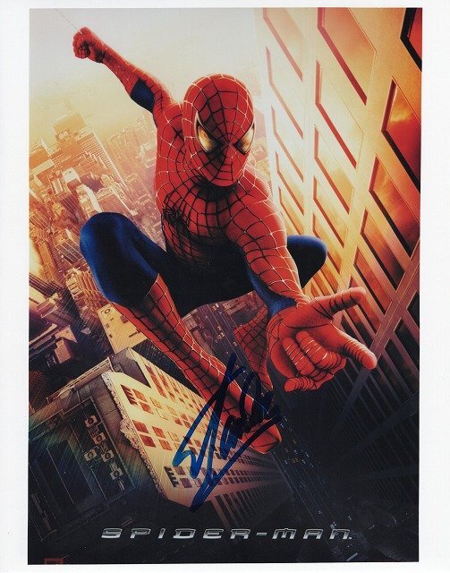 激レア！スタン・リー直筆サイン入りスパイダーマン複製セル画　証明書付き スタン・リー 直筆サイン入りスパイダーマン複製セル画 No.SHSM