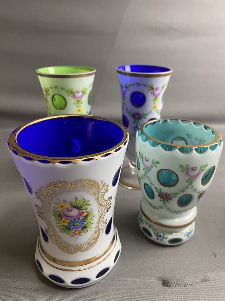 再お値下げ❣️美品未使用⭐️ボヘミアン金彩大花瓶⭐️ 未使用 ボヘミアン グラス 花瓶 金彩 青 - メルカリ