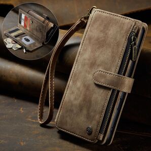 iPhone Air レザーケース アイフォン エアー ケース iPhone Air カバー 手帳型 カード収納 ストラップ付き ブラウン