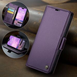 iPhone Air レザーケース アイフォン エアー ケース iPhone Air カバー 手帳型 カード収納 パープル