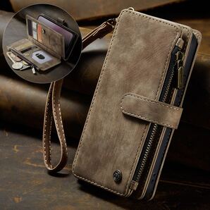 iPhone 17 pro レザーケース アイフォン17 プロ ケース iPhone17 pro カバー 手帳型 カード収納 お財布付き ストラップ付き ブラウン