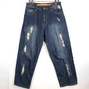 FREAKY フリーキー ワイドデニムパンツ 34サイズ FR653005 ダメージ加工