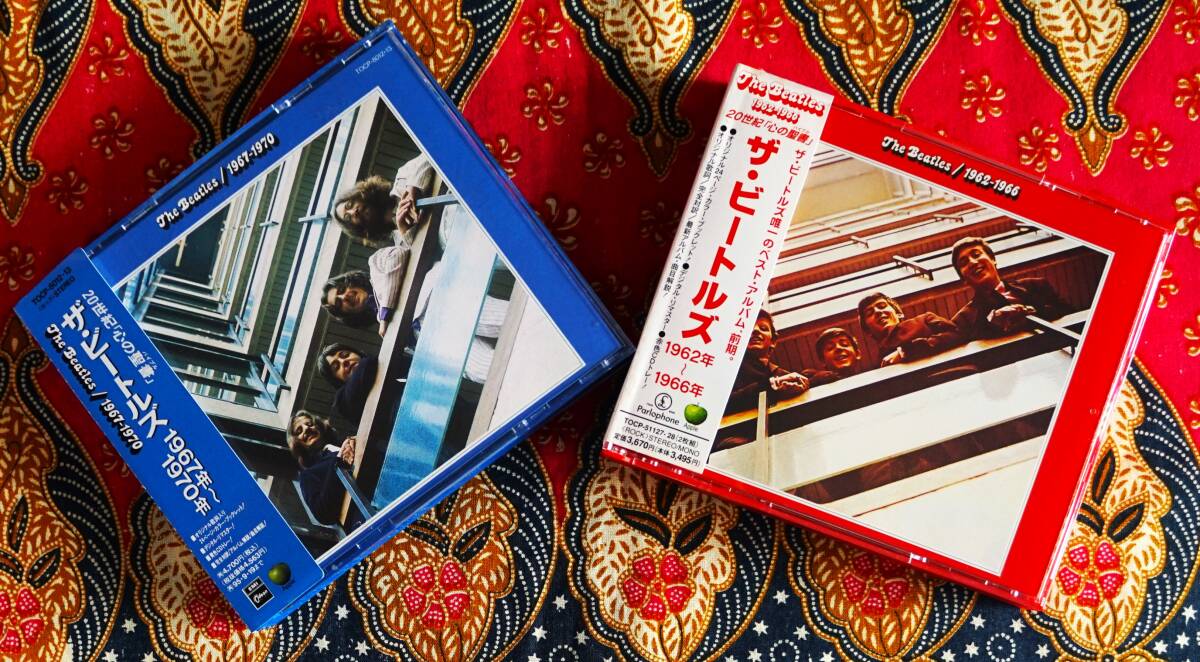 ザ・ビートルズ ・ジョンレノン　レコード、LP、23枚まとめ売り　青V帯　赤盤 Yahoo!オークション -「ビートルズ 赤盤 青盤」(レコード) の