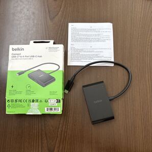 709p0814☆ Belkin Connect USB-C to 4ポートUSB-Cハブ(4-in-1) 100W PD タイプCポート10Gbps 超高速データ転送 FRS技術搭載