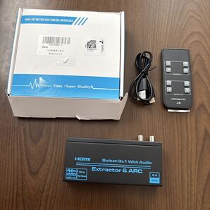 709p1023☆ BLUPOW 4K60Hz・HDR対応 HDMI2.0切替器 3入力1出力 + 音声分離