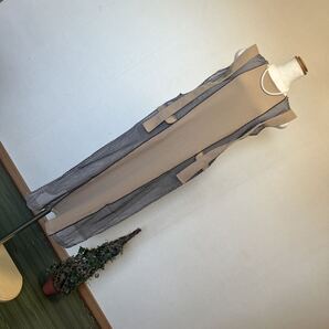 9-7新品 AGAWD アガウド サイドオープン ロングベスト シアーレースミックスロングワンピース ジャンパースカート ジャンスカ9号 M