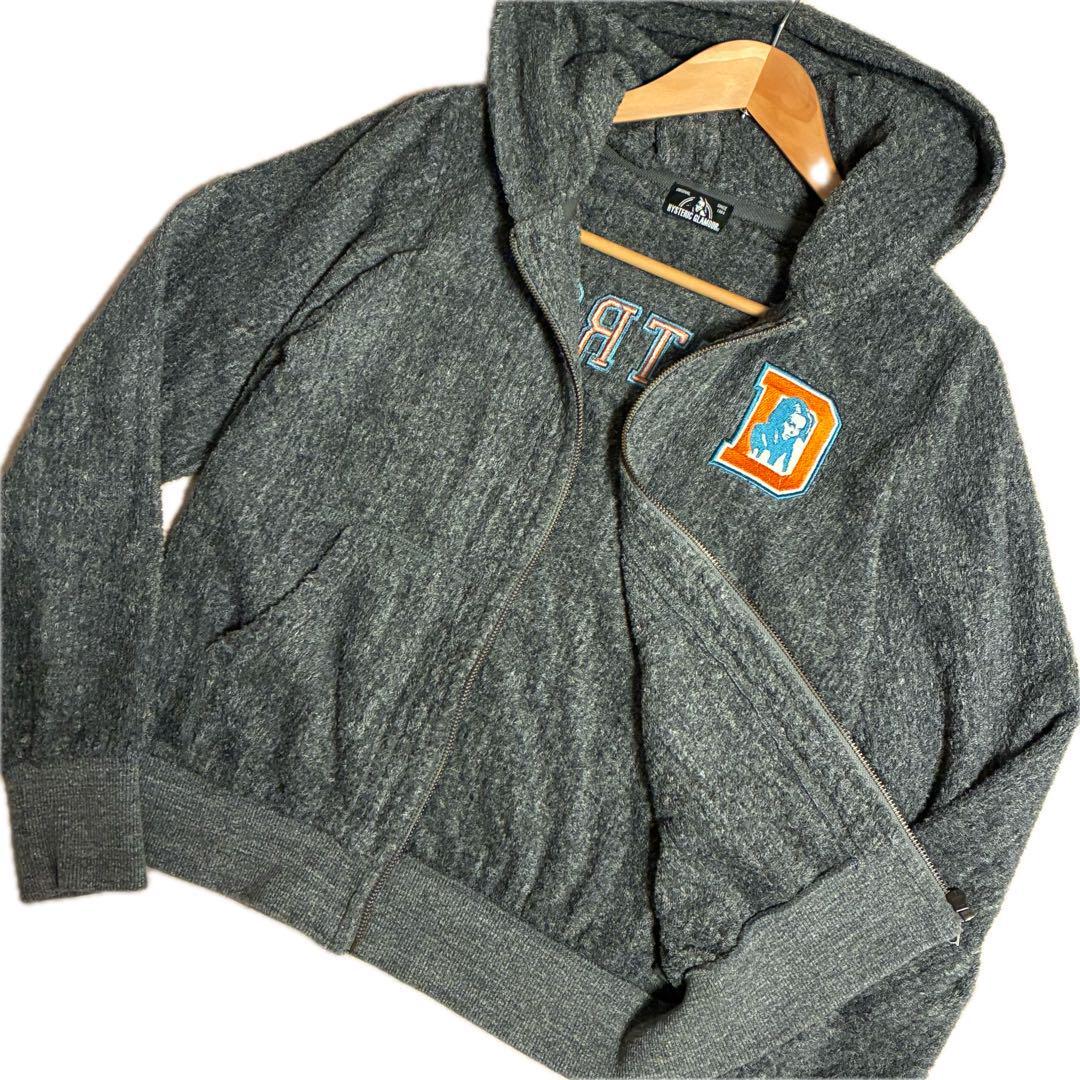 ヒステリックグラマー 90s 初期 薄手ニットパーカー　y2k 希少 水色　F ヒステリックグラマー 90s 初期 薄手ニットパーカー y2k 希少