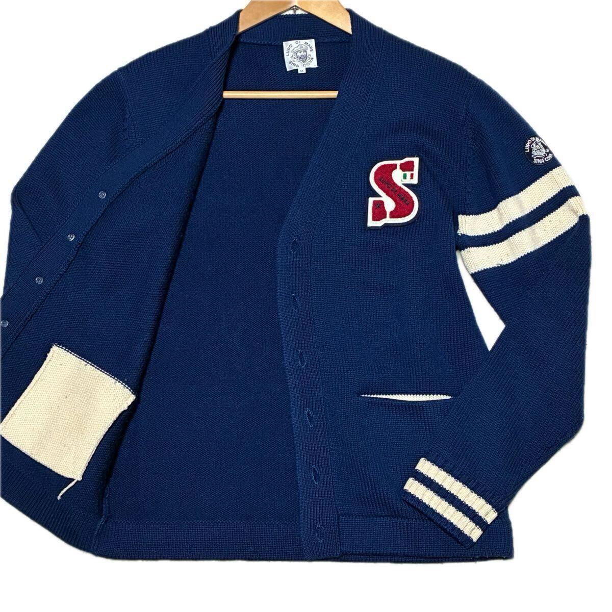 ◆ＳＩＮＡ ＣＯＶＡ メンズウェア セーター Ｌ 美品 SINACOVA - SINACOVA シナコバ☆ビッグロゴ刺繍☆コットンニット