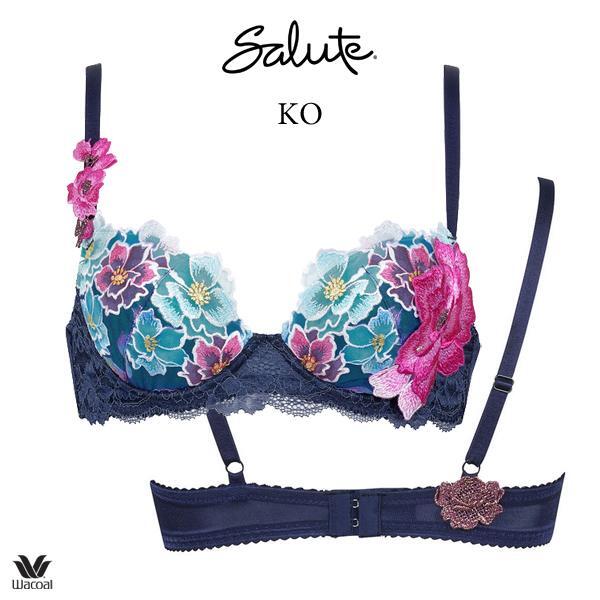 新品　未使用　サルート　D65 Wacoal - 新品 未使用 タグ付き サルート D65 花柄 ブルー 紫