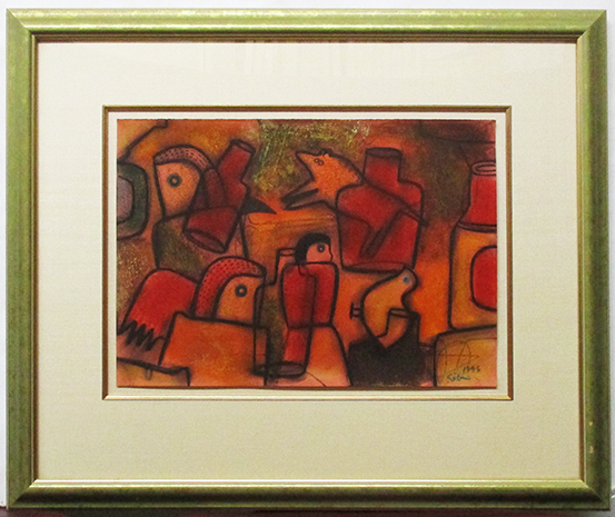 裸婦画　絵画　パステル画 原 精一 『裸婦』 パステル画 - 北海道画廊