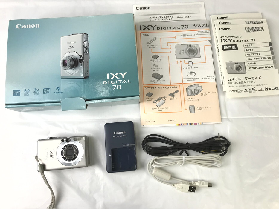 【中古】Canon IXY DIGITAL 70 本体と付属品 Yahoo!オークション -「canon ixy digital 70」の落札相場・落札価格