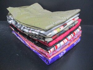 1円 中古 着物 リメイク 羽織 着物 10点まとめて 銘仙 時代紬 アンティーク 幾何学 花柄 古布 お稽古 お茶会【夢職】☆☆☆