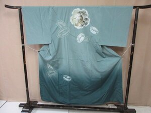 1円 良品 長襦袢 正絹 男性用 和装 和服 絞り 暈し 小判 地紙 虎の遠吠え 高級 渋カッコいい 身丈150cm 裄71cm【夢職】★