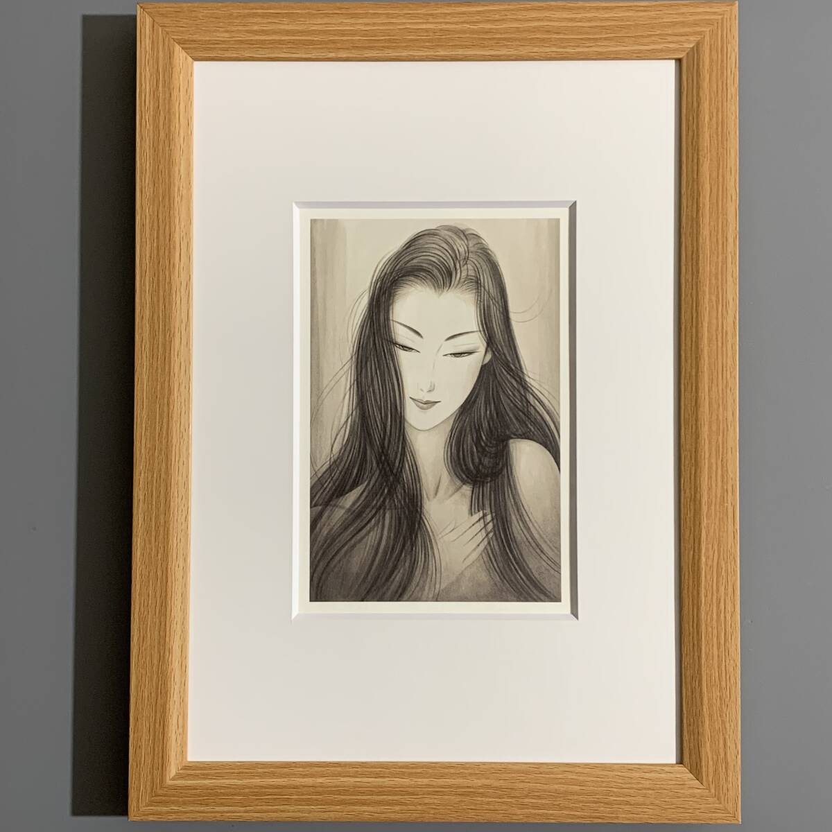 鶴田一郎、スプリング　ブリーズ、希少な画集より、新品高級額装付 鶴田一郎【スプリング・ブリーズ】買取実績｜日晃堂 買取実績