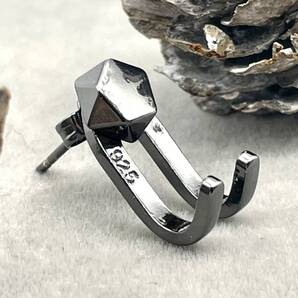 クロー デザイン スタッドピアス ◆ キャッチピアス メンズ シルバー925 20G B 新品 人気 未使用 ストリート カジュアル 個性的【PN251-0】