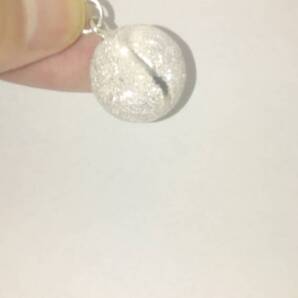 ★最後1個★テニスボール型キラキラ仕上げ純銀シルバー925ペンダントトップ