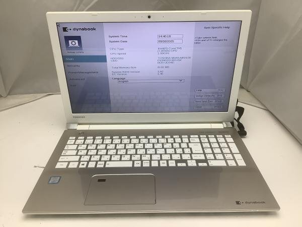シャープ dynabook T75/GW ジャンク シャープ dynabook T75/GW ジャンク ノートPC