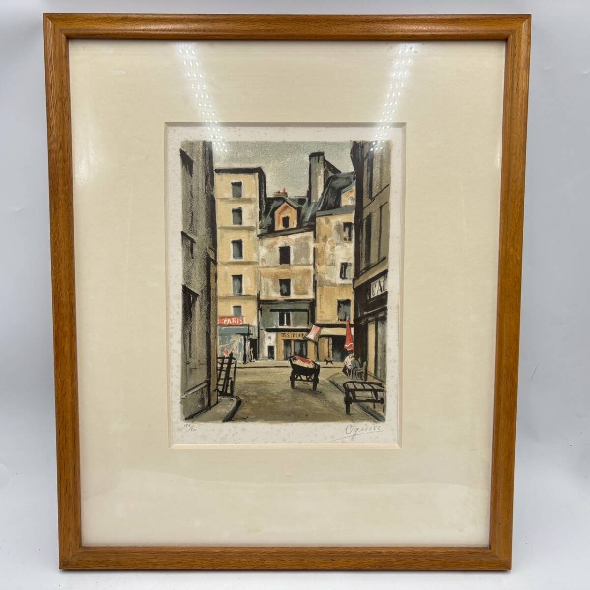 荻須高徳、カーブ、画集より、希少、版上サイン、新品額装 荻須高徳、カーブ、画集より、希少、版上サイン、新品額装 2025