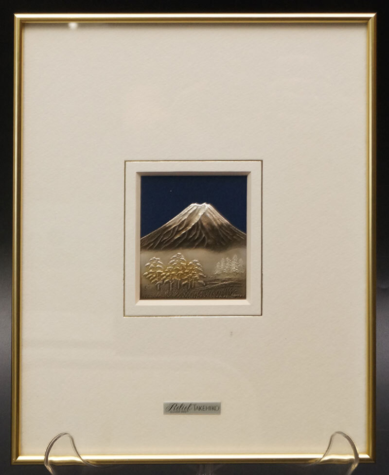 【純銀製】TAKEHIKO 武比古 SILVER999 TAKEHIKO 武比古作 純銀 silver999 フクロウ 梟 絵 絵画