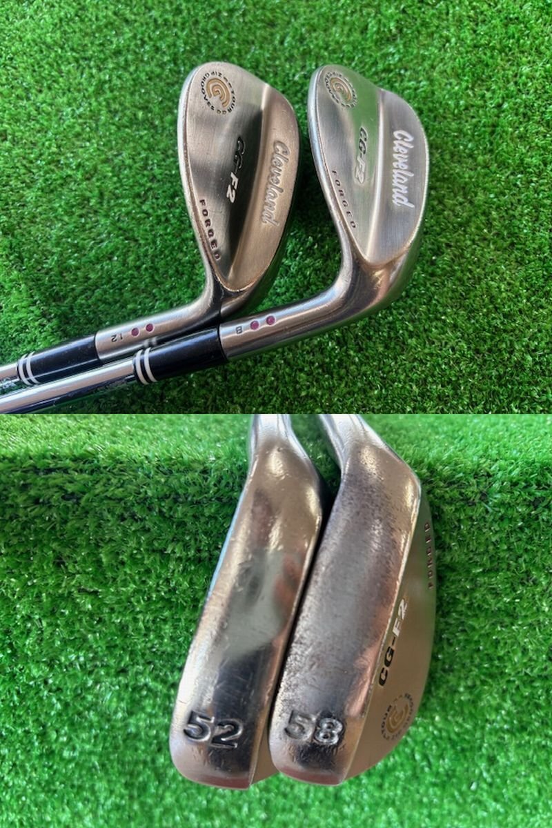 4*2603 ���ÁyCleveland/�N���[�u�����h�zCG-F2 FORGED �E�F�b�W2�{(52°/58°) �t���b�N�X�FS200 �X�������(�D�y�E�������u�X)