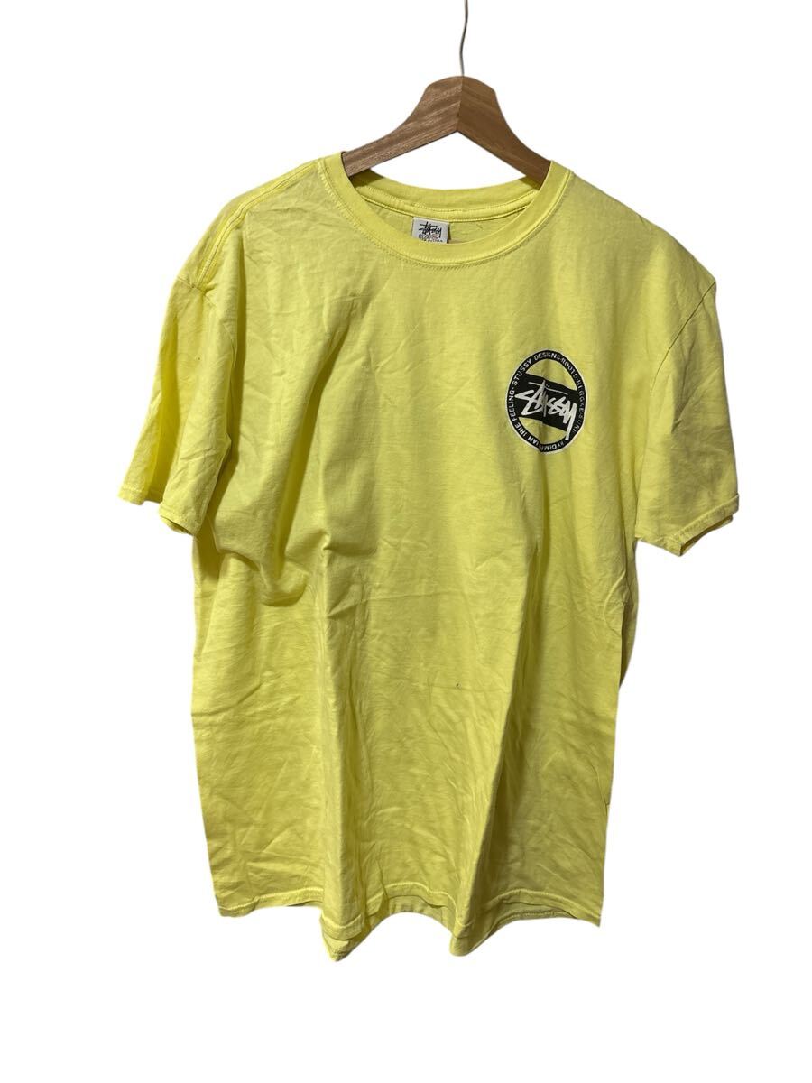 Stussy 半袖シャツ イエロー 新品タグ付き USA製 90s OLD STUSSY Logo S/S Tee 黄 L オールドステューシー