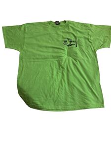 Stussy ステューシー Tシャツ 半袖 両面プリント グリーン XLサイズ